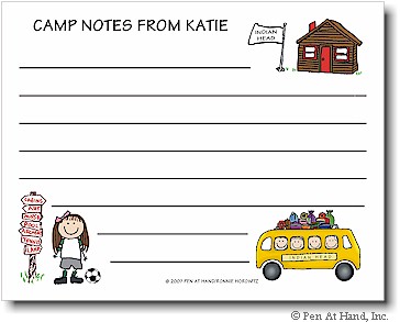 Pen At Hand Stick Figures - Camp Postcards (Bus)